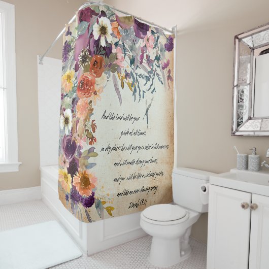 あなたのガイド、秋のフローラミックス シャワーカーテン (インサイチュ)