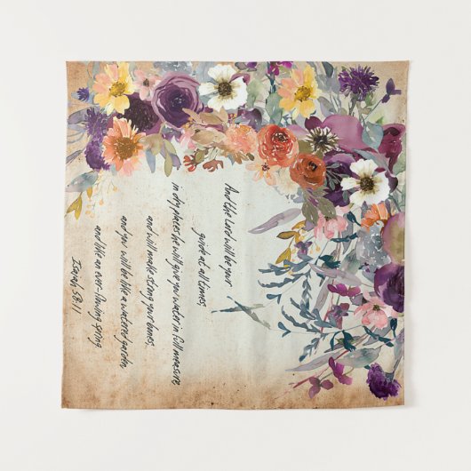 あなたのガイド、秋のフローラミックス タペストリー (正面(横))