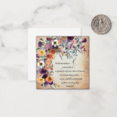 あなたのガイド、秋のフローラミックス ノートカード (正面/裏面インサイチュ)