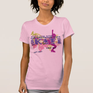 あなたのガールフレンドが私のようにスケートで滑ることができる願い Tシャツ