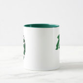 あなたのガールフレンドのためのダークグリーンサッカーマグ マグカップ (中央)