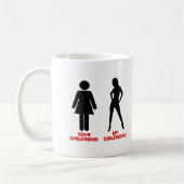 あなたのガールフレンド。 私のガールフレンド コーヒーマグカップ (左)