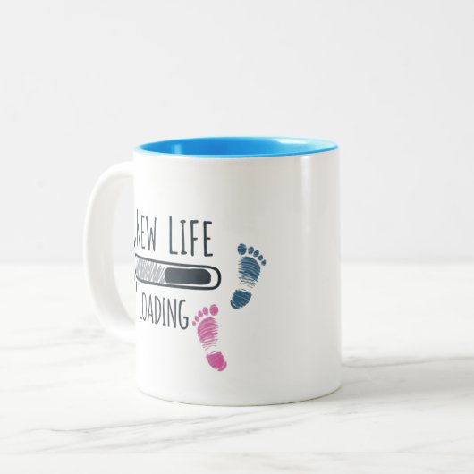 あなたのキック赤ちゃんシャワーとは ツートーンマグカップ (正面左)