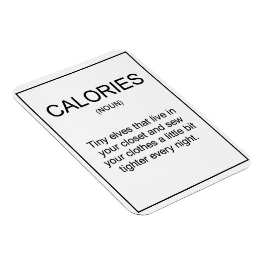 あなたのキッチンのためのカロリー定義マグネット マグネット (右側)