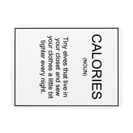 あなたのキッチンのためのカロリー定義マグネット マグネット (横)