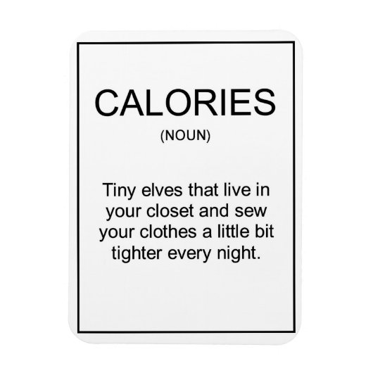 あなたのキッチンのためのカロリー定義マグネット マグネット (縦)