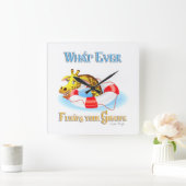 あなたのキリンを浮かび上がらせるものは2 スクエア壁時計 (ホーム)