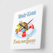 あなたのキリンを浮かび上がらせるものは2 スクエア壁時計 (傾斜)