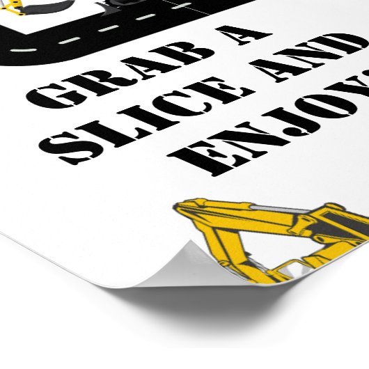 あなたのギフトをここにダンプ建築ダンプトラックパーティー ポスター (角)