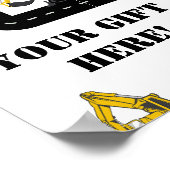 あなたのギフトをここにダンプ建築ダンプトラックパーティー ポスター (角)