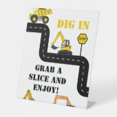 あなたのギフトをここにダンプ建築ダンプトラックパーティー 台座サイン (正面)