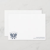 あなたのクラブネームテニスチームカスタム サンキューカード (正面/裏面)