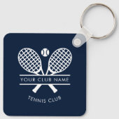 あなたのクラブネームテニスチーム選手のカスタム キーホルダー (裏面)