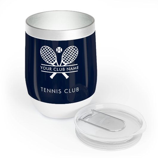 あなたのクラブネームテニスプレーヤーネイビーブルーカスタム