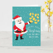 あなたのクリスマスがチップの全てでありバッグであることを願って カード (黄色い花)