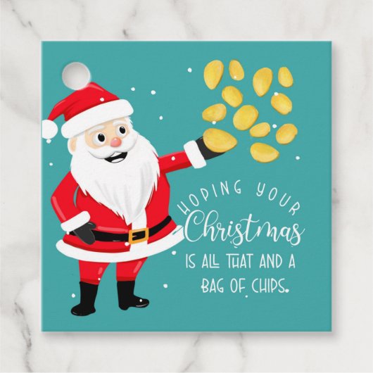 あなたのクリスマスがチップの全てでありバッグであることを願って フェイバータグ (正面)