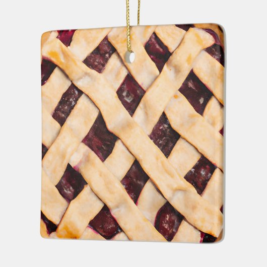あなたのクリスマスがパイのフェクトであることを願う |食おもしろい物パン セラミックオーナメント (左)