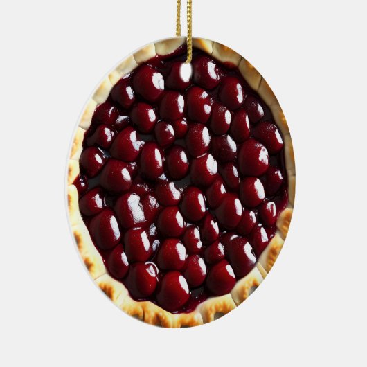 あなたのクリスマスがパイのフェクトであることを願う |食おもしろい物パン セラミックオーナメント (右)