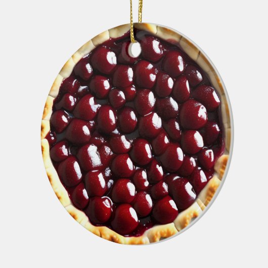 あなたのクリスマスがパイのフェクトであることを願う |食おもしろい物パン セラミックオーナメント (左)