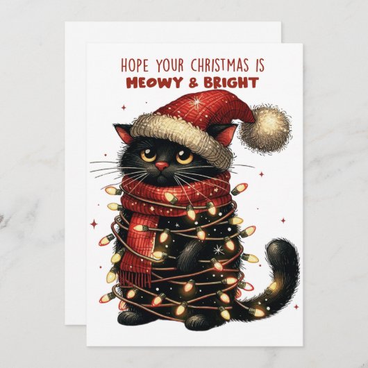 あなたのクリスマスがミオイと明るいカードであることを願う シーズンカード (正面/裏面)