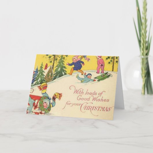 あなたのクリスマスのためのよい願いの負荷を使って シーズンカード (正面)