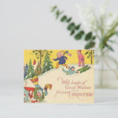 あなたのクリスマスのためのよい願いの負荷を使って シーズンポストカード (スタンド正面)
