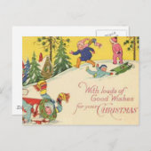 あなたのクリスマスのためのよい願いの負荷を使って シーズンポストカード (正面/裏面)