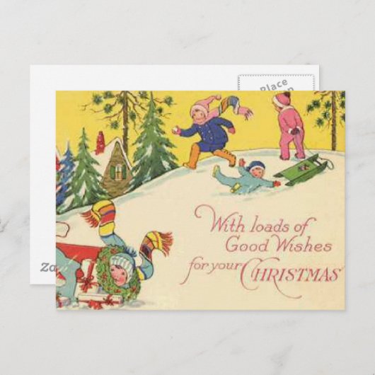 あなたのクリスマスのためのよい願いの負荷を使って シーズンポストカード (正面/裏面)