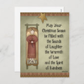 あなたのクリスマスの季節の休日の郵便はがきはよろしいです シーズンポストカード (正面/裏面)