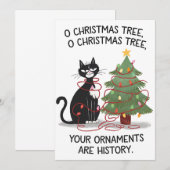 あなたのクリスマスツリーのオーナメントは歴史的名所だにゃ 招待状 (正面/裏面)
