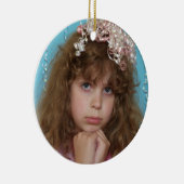 あなたのクリスマスフォトオーナメントあなたの写真 セラミックオーナメント (右)