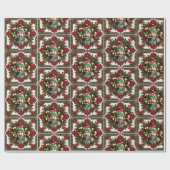 あなたのクリスマスベビー写真赤転が緑 ラッピングペーパー (フラット)