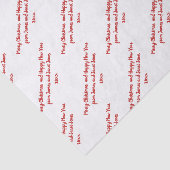 あなたのクリスマスメッセージ-赤いフォント-カスタムなパターン 薄葉紙 (詳細)