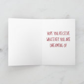 あなたのクリスマス***夢を受け取る***ユーモア シーズンカード (内部)