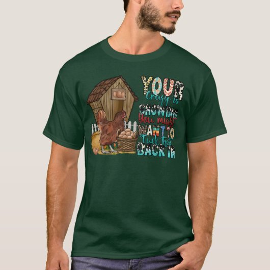 あなたのクレイジーが見え隠れしているよ、バックすべきだよ少年 Tシャツ (正面)