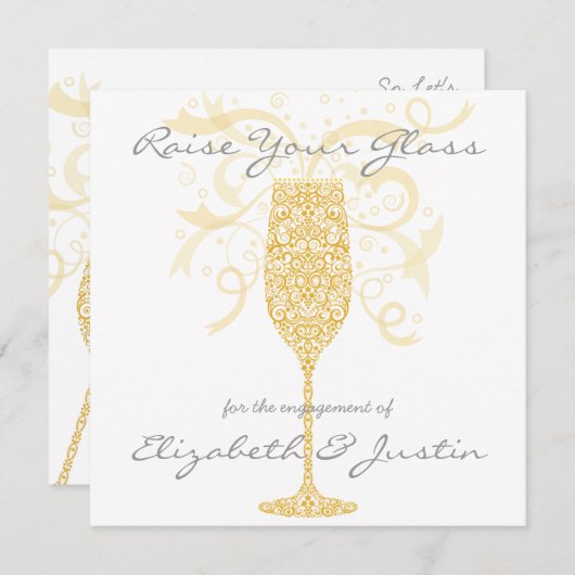 あなたのグラスを上げて　招待状 招待状 (正面/裏面)