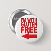 あなたのグルテンなしの最愛の人のためのあなたのサポートを示して下さい! 缶バッジ (正面&裏面)