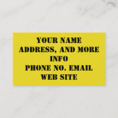 あなたのグループ名 名刺 (裏面)