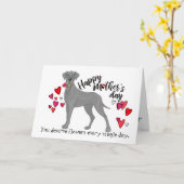 あなたのグレートデーンからの幸せな母の日 カード (黄色い花)