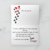 あなたのグレートデーンからの幸せな父の日 カード (内部)