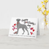 あなたのグレートデーンからの幸せな父の日 カード (黄色い花)