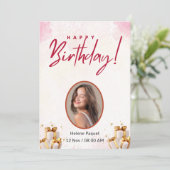 あなたのケーキのろうそくが輝きますように 招待状 (スタンド正面)