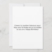 あなたのケーキのろうそくが輝きますように 招待状 (裏面)