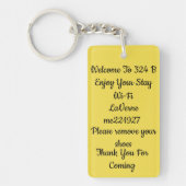 あなたのゲストのためのホテルかBNBの主ラベル キーホルダー (正面)