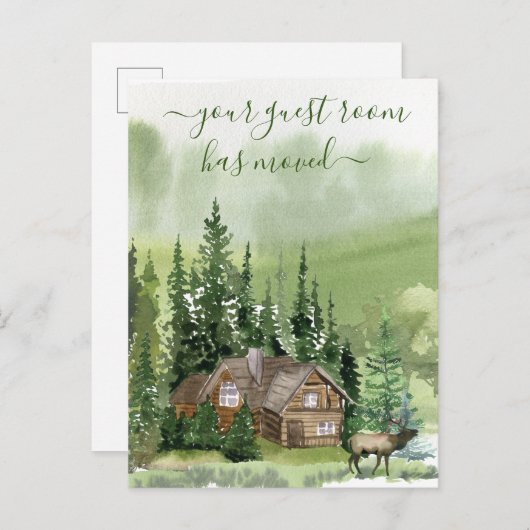 あなたのゲストルームはキャビンマウンテンフォレストを移動した 案内ポストカード (正面/裏面)