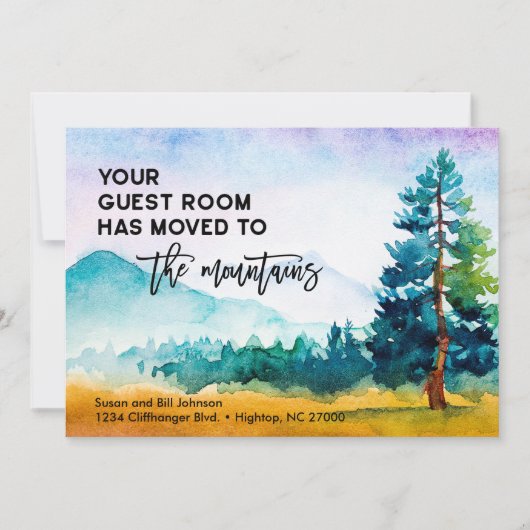 あなたのゲストルームは山に移動ニューホーム 案内状 (正面)