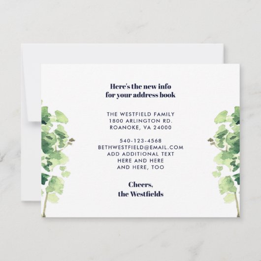 あなたのゲストルームは湖ニューホームに移動した 案内状 (裏面)