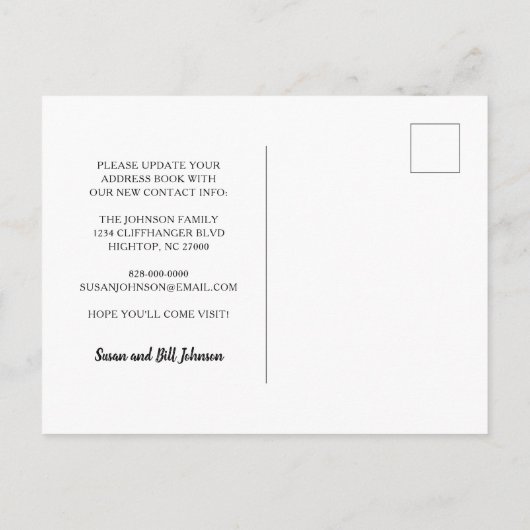 あなたのゲストルームムーヴド赤面とティール(緑がかった色)マウンテンズAnn 案内ポストカード (裏面)