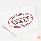 あなたのゲームを知っている共和党 楕円形シール (封筒)