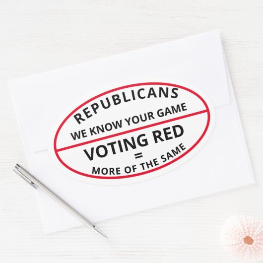 あなたのゲームを知っている共和党 楕円形シール (封筒)